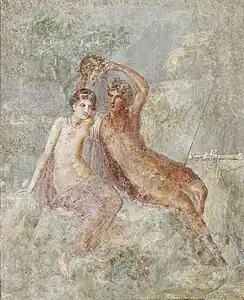 Roman-style Perseus and Andromeda panel painting from the Casa della Saffo in Pompeii Region VI