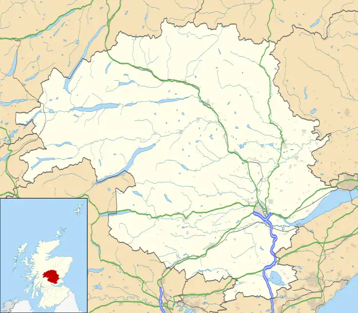 Kinnaird is located in Perth and Kinross