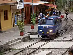 Railbus Officials in Aguas Calientes.