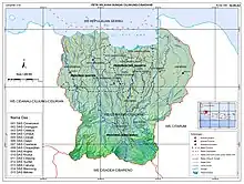 The Ciliwung-Cisadane river region, comprises multiple river basins, covers the regions of Jakarta, Bogor, Depok, Tangerang, and Bekasi, under the authority of BBWS Ciliwung-Cisadane (water resources management unit).