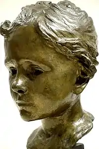 Plaster head of Peter Pan, c. 1922 (Cartwright Hall)