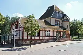 Erzhausen train station building, now a public library (the railway station itself is still active) (2010)