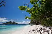 Beach on the west coast, overlooking Petite Soeur.