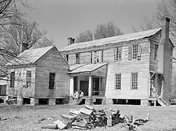 The former home of the Pettways. Gee's Bend, Alabama. April 1937. Photographed by Arthur Rothstein.