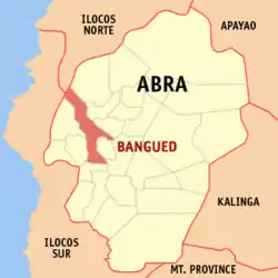 Map of Abra with Bangued highlighted