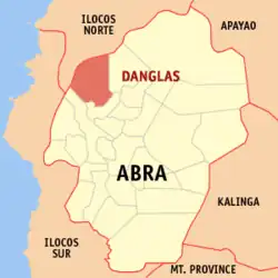 Map of Abra with Danglas highlighted