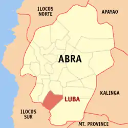 Map of Abra with Luba highlighted