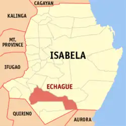 Map of Isabela with Echague highlighted