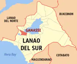 Map of Lanao del Sur with Ganassi highlighted