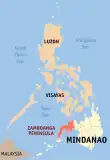 Map of the Philippines highlighting Zamboanga Peninsula