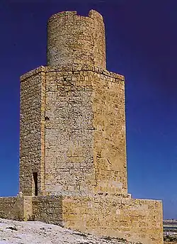 The Pharos of Abusir, a likely copy of the famed lighthouse of Alexandria, adorns an ancient tomb.