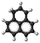 Ball-and-stick model of the phenalene molecule