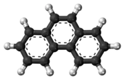 Ball-and-stick model of the phenanthrene molecule