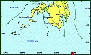 Tectonic Map of Far Southern Philippines including the Philippine Fault System