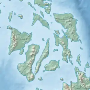 Map showing the location of Bulabog Putian National Park