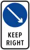 Keep right (plate type)