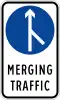 Merging traffic (plate type)