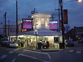 Image 31Pat's King of Steaks in South Philadelphia is widely credited with inventing the cheesesteak in 1933 (from Pennsylvania)