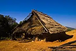 Hmong bamboo house at Ban Phou Pheung Noi