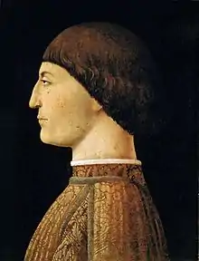 Piero della Francesca, portrait of Sigismondo Pandolfo Malatesta, c. 1450.