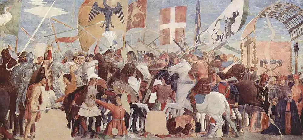 Idealized painting of a battle between Heraclius' army and Iranians under Khosrow II ca. 1452