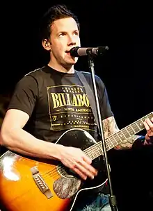 Bouvier performing with Simple Plan in Beijing in 2012