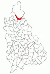 Location in Dâmbovița County