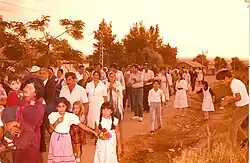 Inauguration of a Torah scroll in Mlilot in the 1980s