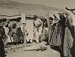 Malaria clinic, 1938(Dr. Gideon Mer in the centre with hat)