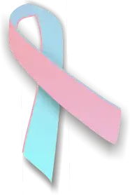 Pink and blue ribbon