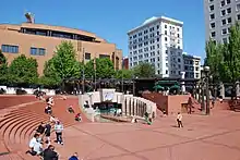 The building from Pioneer Courthouse Square, 2009