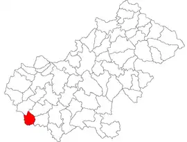 Location in Satu Mare County