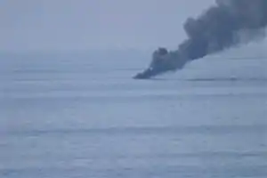 Pirate vessel burning