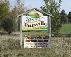 Welcome sign on WIS 73 / WIS 13