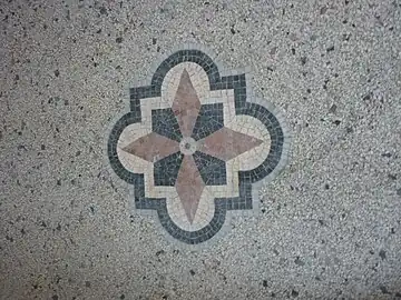 Hallway floor mosaic and terrazzo