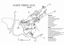 Map of the Monte Verità site, 2017