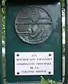 Plaque in honour of the Spanish soldiers of La Nueve, in the Square Gustave-Mesurer, Place Pinel (13th Arrondissement).