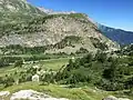 Following the Treaty of Paris, the end of the Saint-Nicolas plateau now delimits the border 10 kilometres (6.2 mi) below the Mont Cenis Pass.