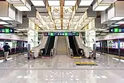 Line 19 platform with decorations