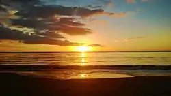 El Maní Beach at sunset