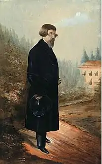 Portrait of a merchant. Artist's father - Fedor Pleshanov (1865)