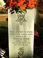 A memorial to Major Pless stands outside the Coweta County Courthouse in Newnan, GA