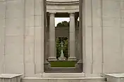 View through the centre of the memorial