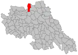 Location in Iași County