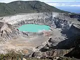 Poas crater at Poás Volcano National Park.