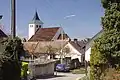 View towards the church