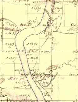 Original land survey map (1851).