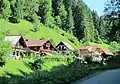 The hamlet of Skira in the Maček Gorge (Mačkov graben)