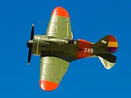 A Polikarpov I-16 "Mosca" in flight