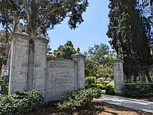 The Pomona College gates